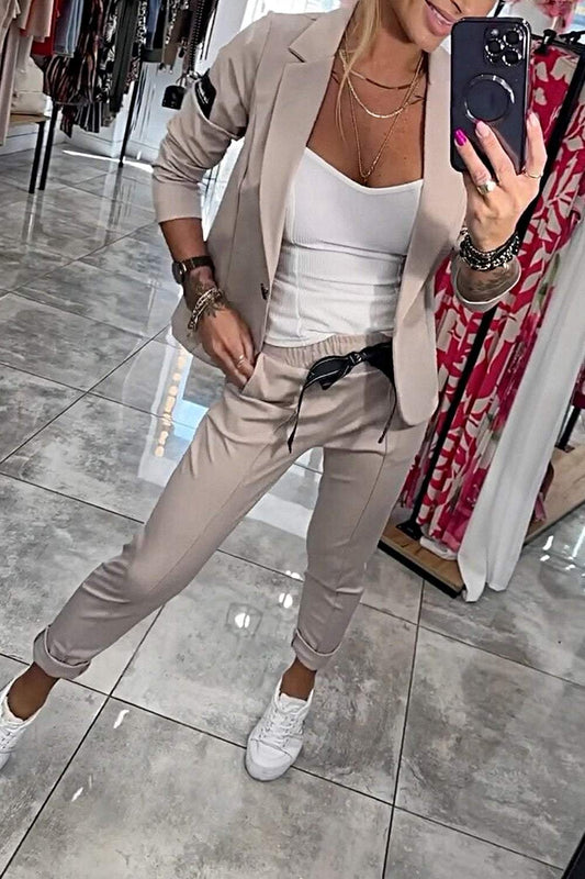 Moxie™ | Zestaw damski dwuczęściowy top z kurtką i elastyczne spodnie